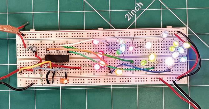 LED BAR DISPLAY Showing Audio Signal Level